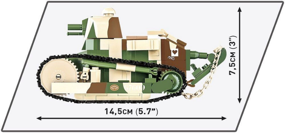 Image Pop Weasel - Image 5 of Great War - Renault FT \"Victory Tank 1920\" (304 Piece Kit) - Cobi - Model - Image - Pop Weasel