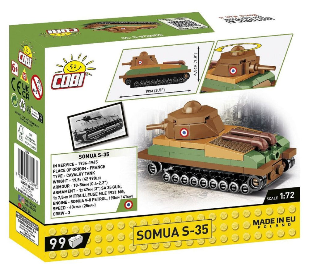 Image Pop Weasel - Image 3 of World War 2 - Somua S-35 Tank (99 Piece Kit) - Cobi - Model - Image - Pop Weasel