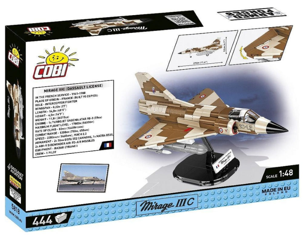 Image Pop Weasel - Image 3 of Armed Forces - Mirage IIIC Vexin (444 Piece Kit) - Cobi - Model - Image - Pop Weasel