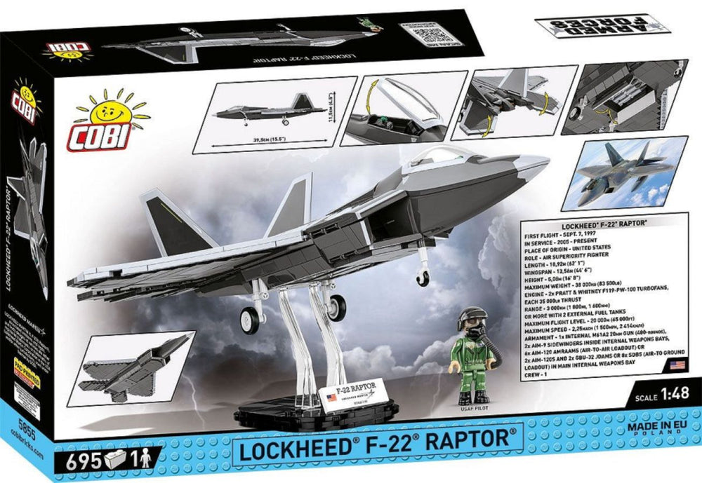 Image Pop Weasel - Image 3 of Armed Forces - Lockheed F-22 Raptor (695 Piece Kit) - Cobi - Model - Image - Pop Weasel