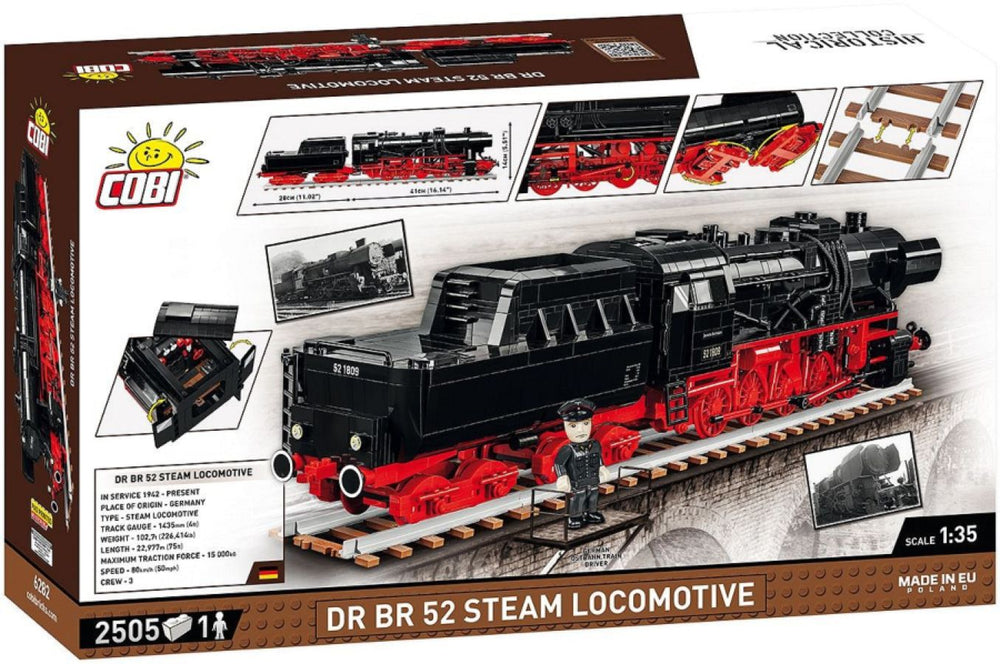 Image Pop Weasel - Image 3 of Trains - DR BR 52 Steam Locomotive 1:35 Scale [2505 Pcs] - Cobi - Model - Image - Pop Weasel