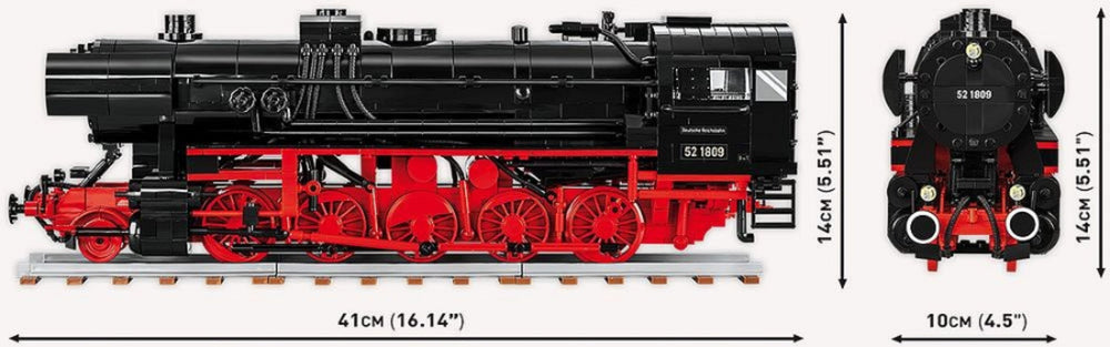 Image Pop Weasel - Image 7 of Trains - DR BR 52/TY2 Steam Locomotive 1:35 Scale [1723 Pcs] - Cobi - Model - Image - Pop Weasel