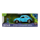 Lilo & Stitch - VW Beetle (Blue) 1:32 Scale with Stitch MetalFig - Jada Toys
