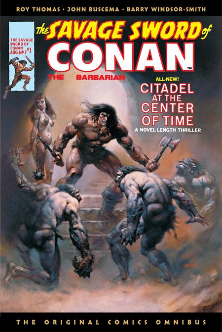 Savage Sword Of Conan The Original Comics Omnibus  | Hardcover Vol 01 Direct Market Edition Boris Vallejo Citadel At The Center Of Time - Image - Graphic Novels - Image - Pop Weasel
