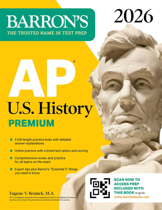 AP U.S. History Premium, 2026: Prep Book with 5 Practice Tests + Comprehensive Review + Online Practice image