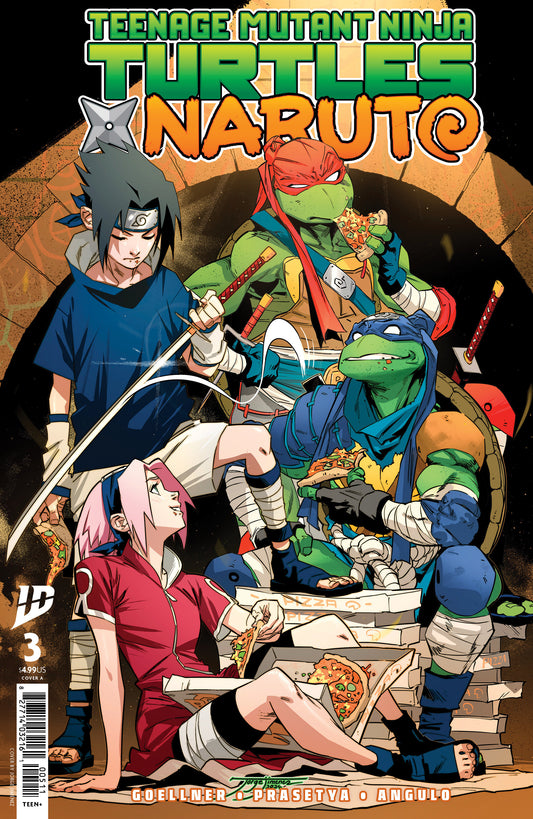 Teenage Mutant Ninja Turtles x Naruto #3 Cover A (Jiménez) - Image