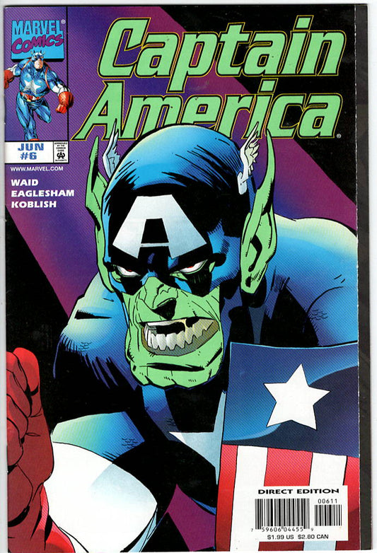 Pre-Owned - Captain America #6  (June 1998) Scanned Image Pop Weasel Pre-Owned Comics