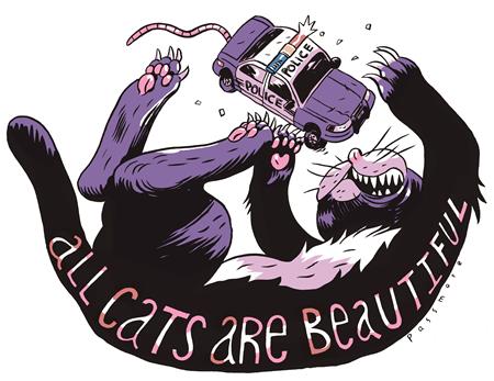 All Cats Are Beautiful Acab Sticker - Image