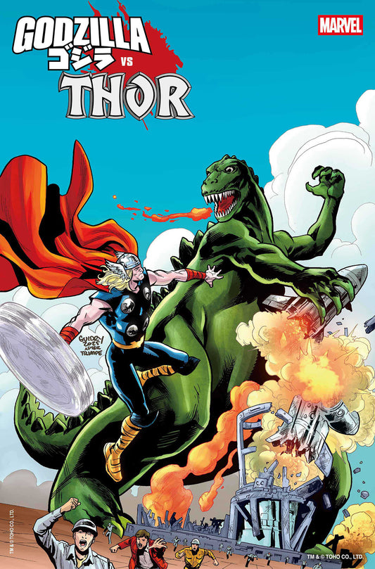 GODZILLA VS. THOR #1 GAVIN GUIDRY GODZILLA KING OF THE MONSTERS HOMAGE VARIANT - Image