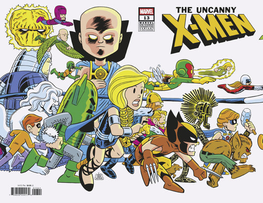 UNCANNY X-MEN #13 CHRIS GIARRUSSO MARVEL UNIVERSE CONNECTING WRAP VARIANT N - Image