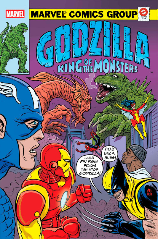 GODZILLA VS. AVENGERS #1 MIKE ALLRED GODZILLA KING OF THE MONSTERS HOMAGE VARIANT - Image