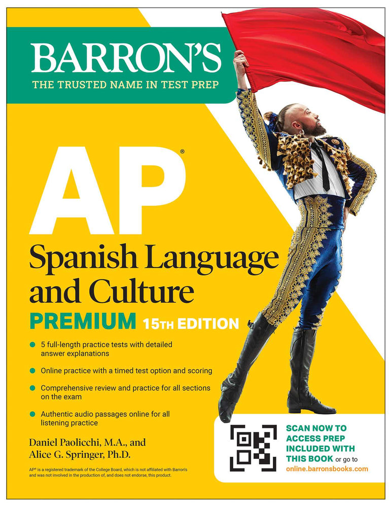 Ap Spanish Language And Culture Premium, Fifteenth Edition: 5 Practice Tests + Comprehensive Review + Online Practice | TPB - Books - Image - Pop Weasel