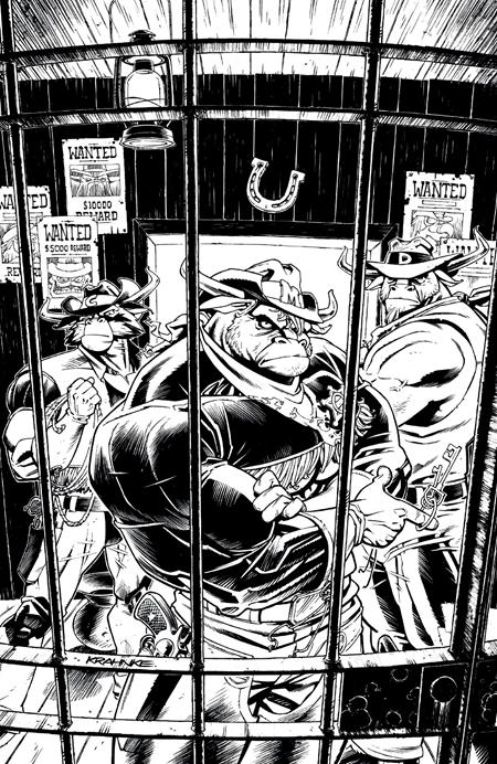 Wild West Cow-boys Of Moo Mesa #2 (of 4)  E Inc 1:20 Andrew Krahnke B&w Var - Image