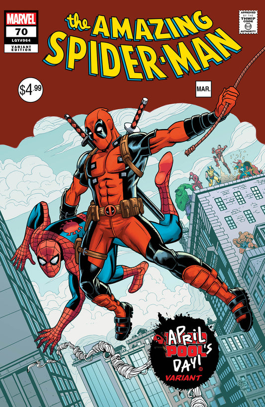 AMAZING SPIDER-MAN #70 BRENT SCHOONOVER APRIL POOL'S DAY VARIANT [DOOM] - Image
