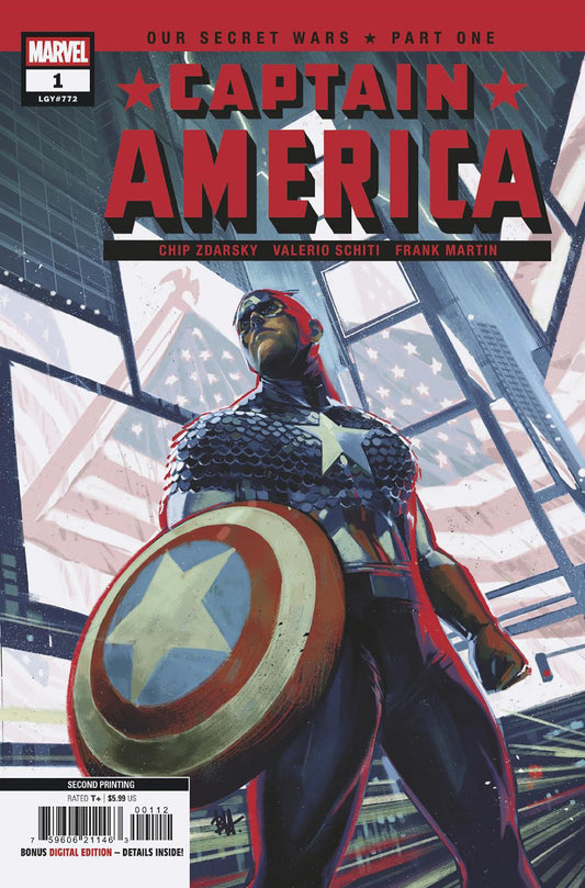 CAPTAIN AMERICA #1 BEN HARVEY 2ND PRINTING VARIANT - Image