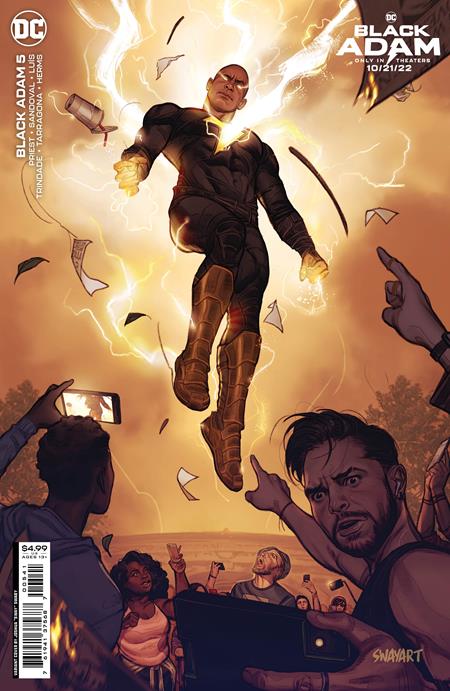Pop Weasel Image of Black Adam #5 Cvr D Joshua Sway Swaby Black Adam Movie Card Stock Var