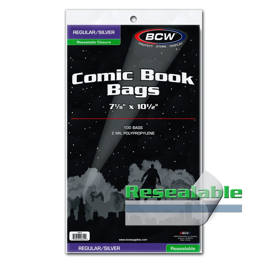 BCW Resealable Silver/Regular Comic Bags - Comic Accessories - Image - Pop Weasel