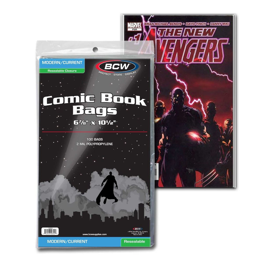 BCW Comic Bags Resealable Current/Modern 6 7/8 x 10 1/2 (100 Pack) - Supplies - Image - Pop Weasel