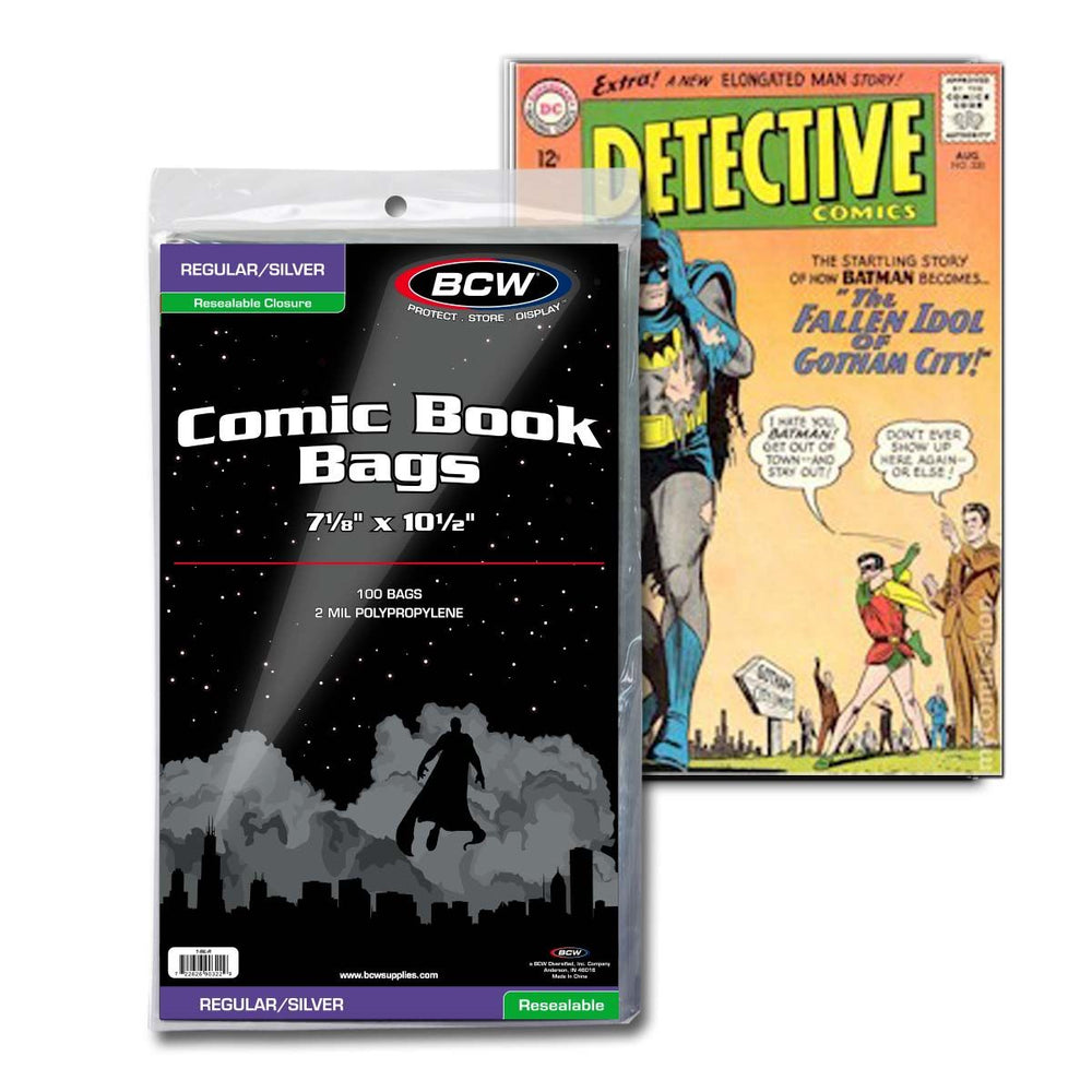 BCW Resealable Silver/Regular Comic Bags - Comic Accessories - Image - Pop Weasel