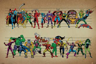 Marvel Comics Line up Poster - Posters - Image - Pop Weasel
