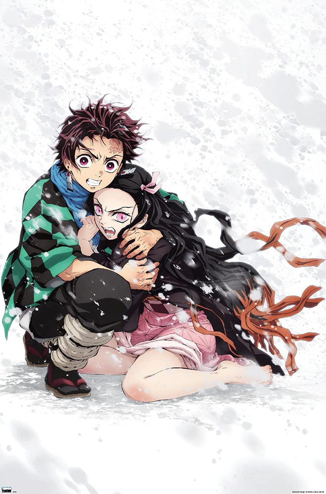 Pop Weasel Image of Demon Slayer - Tanjiro & Nezuko Snow Poster - Posters - Image - Pop Weasel