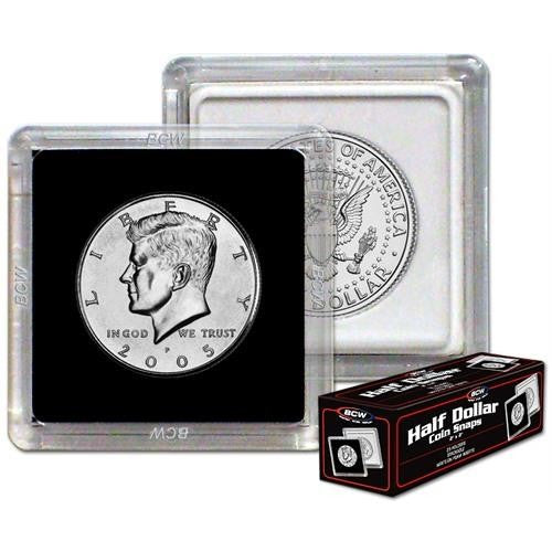 BCW Coin Snap Black Black Half Dollar (2" x 2") - Collectable Storage - Image - Pop Weasel