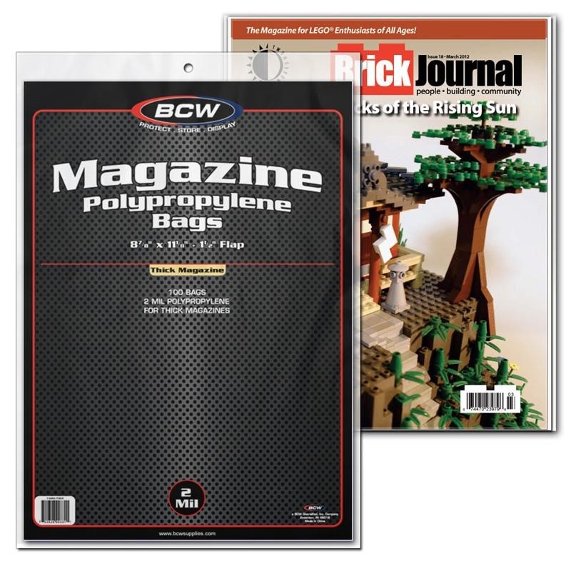 BCW Magazine Bags Thick (8" 7/8 x 11" 1/8) (100 Bags Per Pack) - Supplies - Image - Pop Weasel