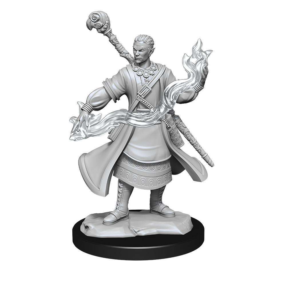Pop Weasel Image of D&D Nolzurs Marvelous Unpainted Miniatures Half-Elf Wizard Male - Minis and Paints - Image - Pop Weasel