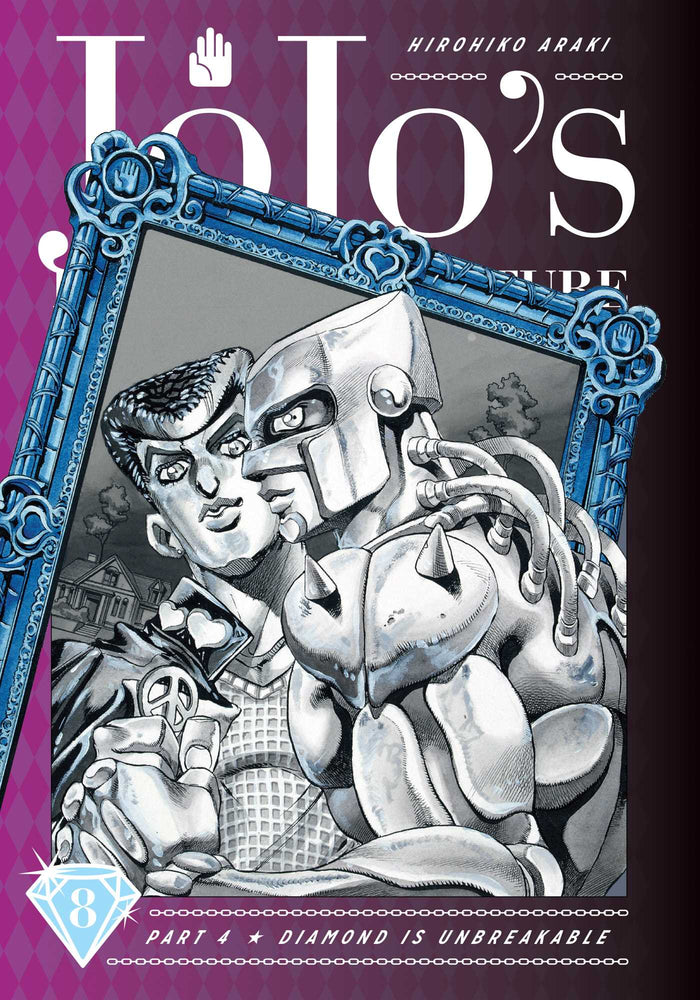 Front Cover - JoJo's Bizarre Adventure: Part 04--Diamond Is Unbreakable, Vol. 08 - Pop Weasel - Manga - Image - Pop Weasel