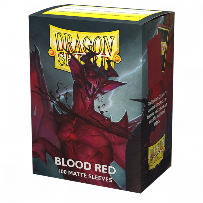 Pop Weasel Image of Sleeves - Dragon Shield - Box 100 - Blood Red MATTE - TCG Accessories - Image - Pop Weasel