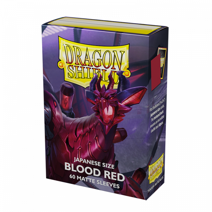 Pop Weasel Image of Sleeves - Dragon Shield Japanese - Box 60 - Blood Red Matte - TCG Accessories - Image - Pop Weasel