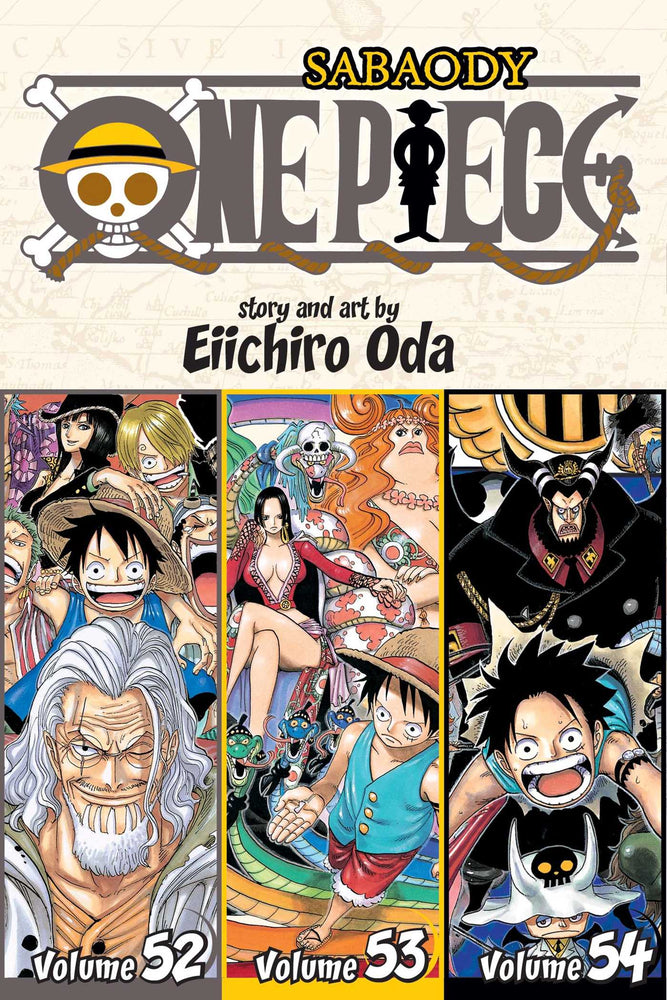 Front Cover One Piece (Omnibus Edition), Vol. 18 Includes vols. 52, 53 & 54 ISBN 9781421583389 - Manga - Image - Pop Weasel