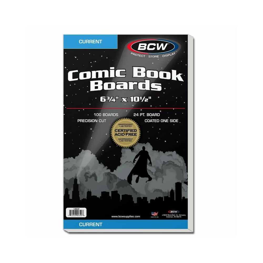 BCW Comic Backing Boards Current 6 3/4 x 10 1/2 (100 Pack) - Comic Accessories - Image - Pop Weasel