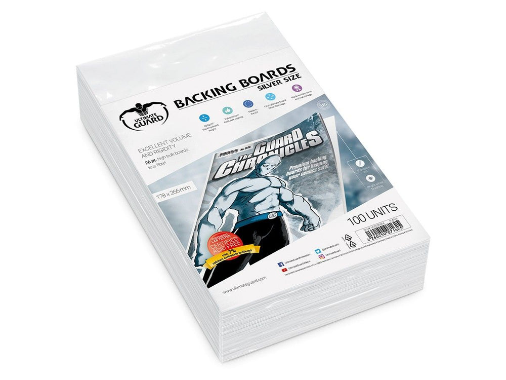 Pop Weasel Image of Ultimate Guard Comic Backing Boards Silver Size (100) - Comic Accessories - Image - Pop Weasel